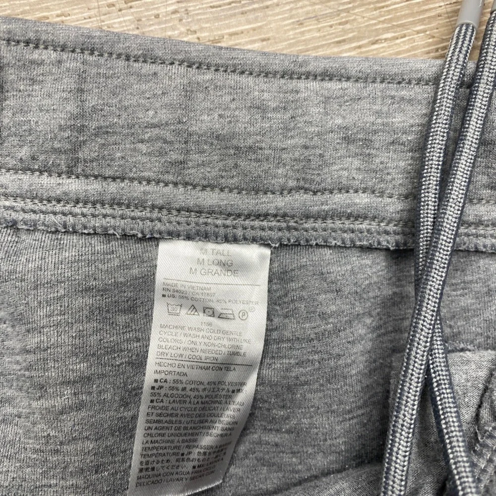Banana Republic Sweatpants Mens M Tall Gray Fleece Drawstring Joggers Lounge